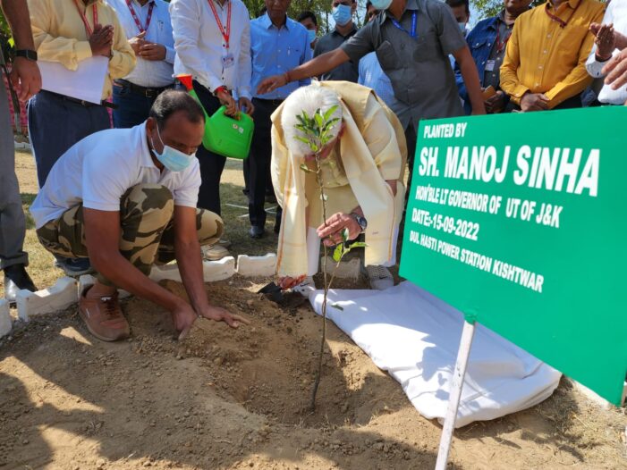 Lt Governor participated in NHPC’s plantation Programme at Kishtwar
