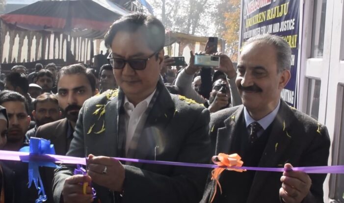 Union Law Minister Kiren Rijiju visits Anantnag, inaugurates legal literary club and interacts with beneficiaries
