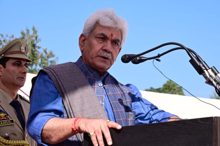 Lt Governor inaugurates multi-level parking facility at Panjtirthi, Jammu