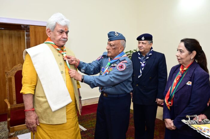 Lt Governor interacts with Officers & Volunteers of J&K Bharat Scouts & Guides