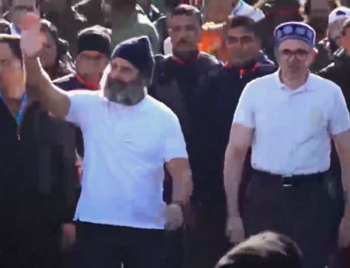 BJY: Omar Abdullah joins Rahul Gandhi in Banihal
