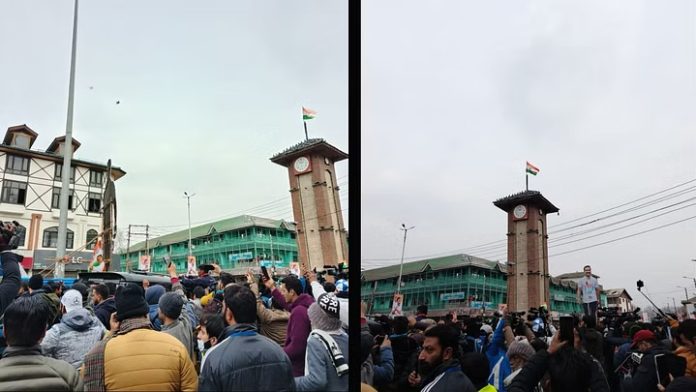 Rahul Gandhi hoists tricolour at Srinagar’s Lal Chowk
