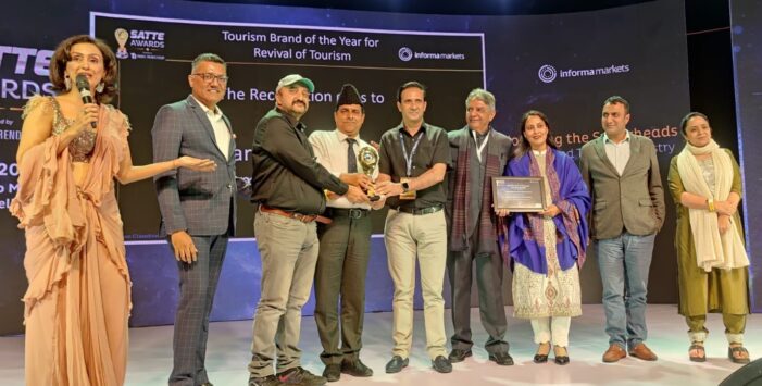 J&K awarded “Tourism Brand of the Year for Revival of Tourism” at SATTE