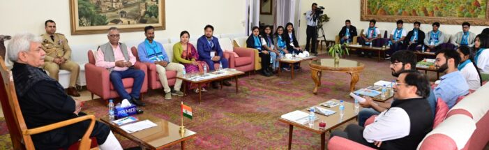 Lt Governor interacts with students from Assam under “Ek Bharat Shreshtha Bharat” initiative