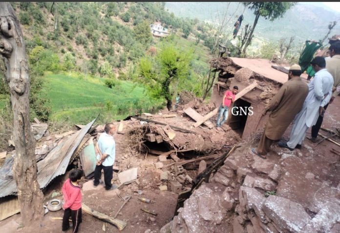 Woman injured as mud house collapses in Poonch