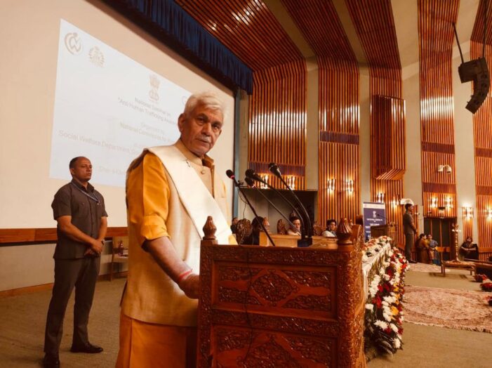 Lt Governor addresses National Seminar on Anti Human Trafficking Awareness by National Commission for Women