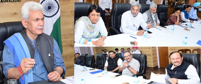 Lt Governor Reviews Implementation of Jal Jeevan Mission & SBM-G with senior officials