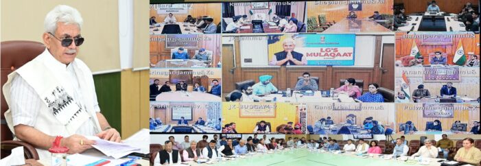 Lt Governor interacts with the citizens who had submitted their grievances on JKIGRAMS portal