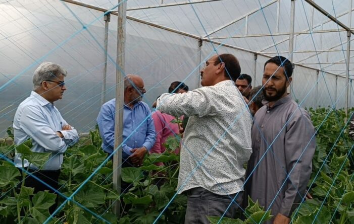 Atal Dulloo visits vegetable growing areas of Srinagar district