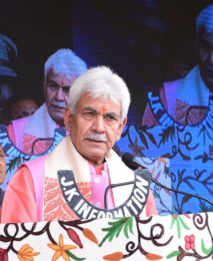 No power can stop J&K from touching new heights of development: LG Manoj Sinha