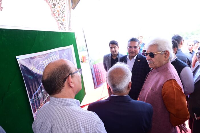Lt Governor conducts on-site inspection and reviews ongoing construction work of Transit Accommodation at Zewan