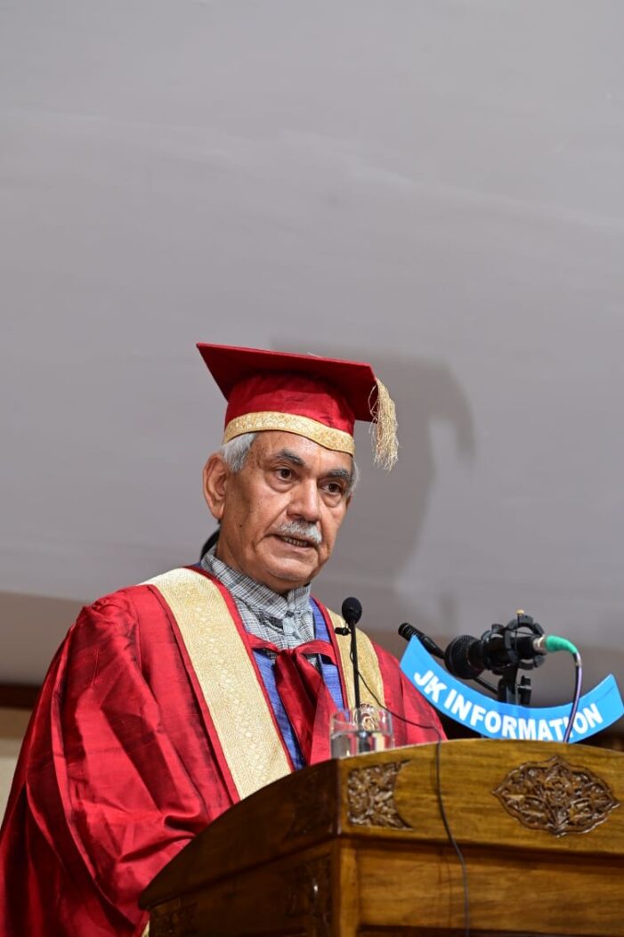 Lt Governor addresses the 2nd Convocation Ceremony of IUST