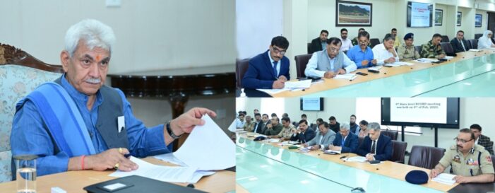 Lt Governor chairs 5th UT level meeting of NCORD