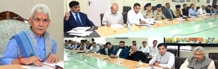 Lt Governor Chairs High Level Meeting to review Muharram arrangements with eminent representatives of Shia Community, Officials of Civil and Police Administration