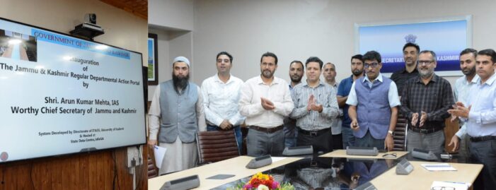 CS launches J&K Regular Departmental Action portal