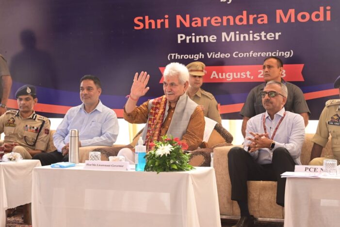 Lt Governor attends Launch of Amrit Bharat Station Scheme & Foundation laying ceremony of Redevelopment of 508 Railway Stations by Hon’ble PM Shri Narendra Modi ji