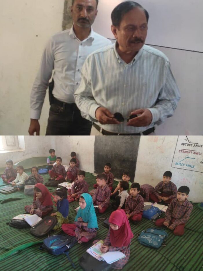 Advisor Bhatnagar conducts surprise inspection of GHS Ganishpora Pahalgam, reviews its overall functioning