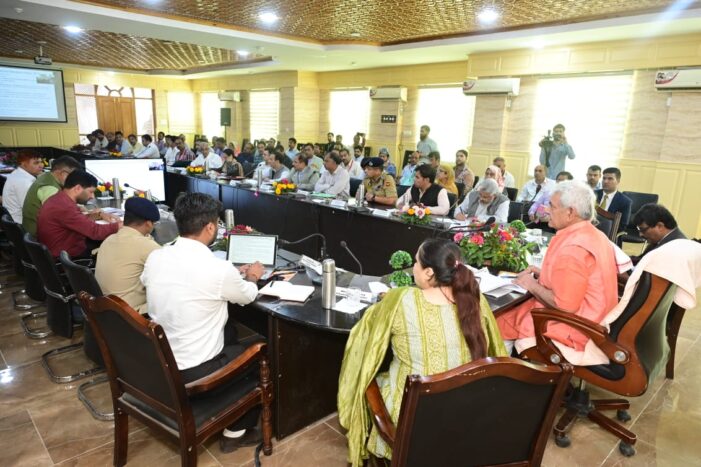 Lt Governor reviews development activities, implementation of Central and UT Schemes in Ganderbal