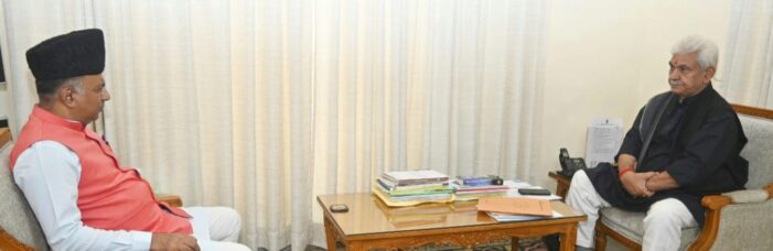 Member of Parliament Rajya Sabha calls on Lt Governor