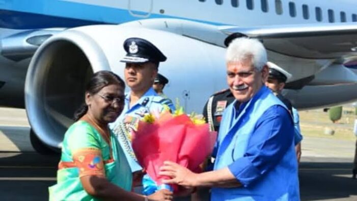 President Murmu arrives in Srinagar for 2-day J&K visit