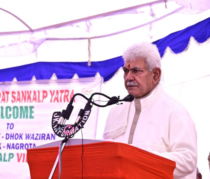 Lt Governor attends ‘Viksit Bharat Sankalp Yatra’ at Panchayat Dhok Waziran