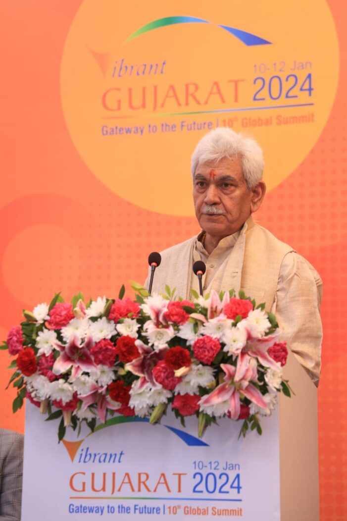 Lt Governor attends special session on ‘Investment opportunities in J&K’ at Vibrant Gujarat Global Summit