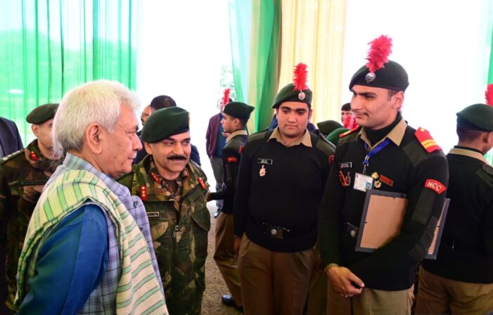 Lt Governor interacts with NCC cadets who participated in Republic Day Parade in New Delhi