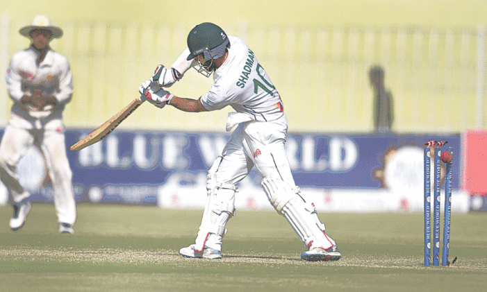 Bangladesh ride on Shadman’s resilience to keep Pakistan at bay