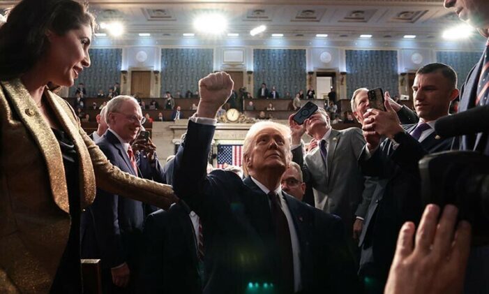 ‘America is back,’ Trump declares in divisive Congress speech